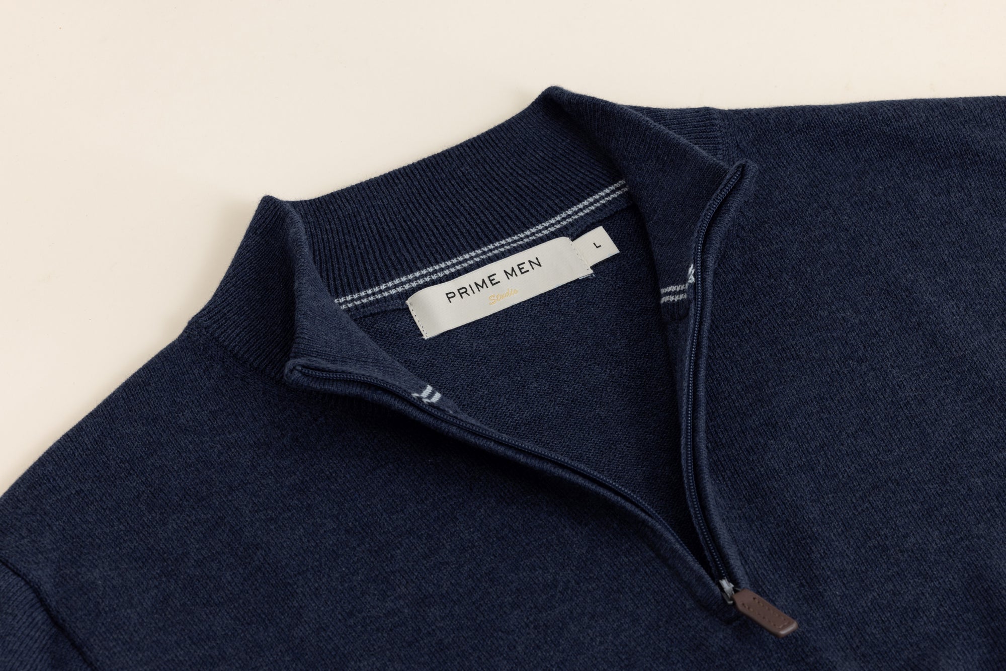 QUARTER ZIP KNIT NAVY