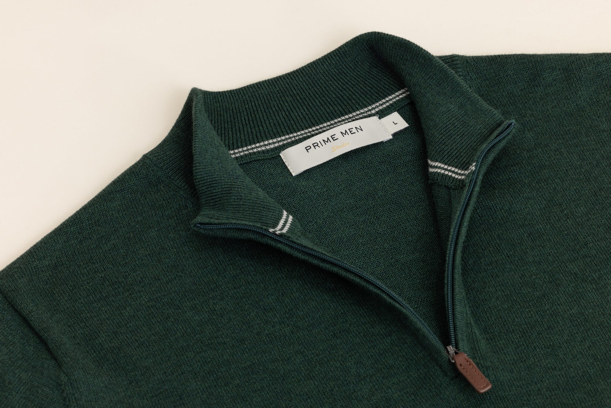QUARTER ZIP KNIT GREEN