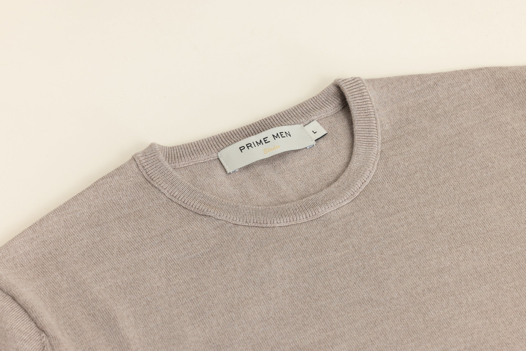 MERINO CREW KNIT BEIGE