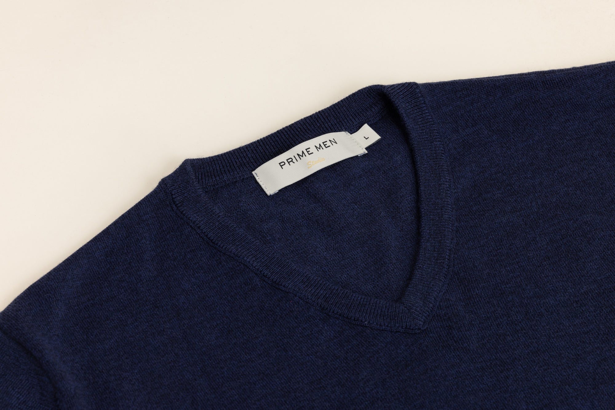 MERINO V NECK KNIT NAVY