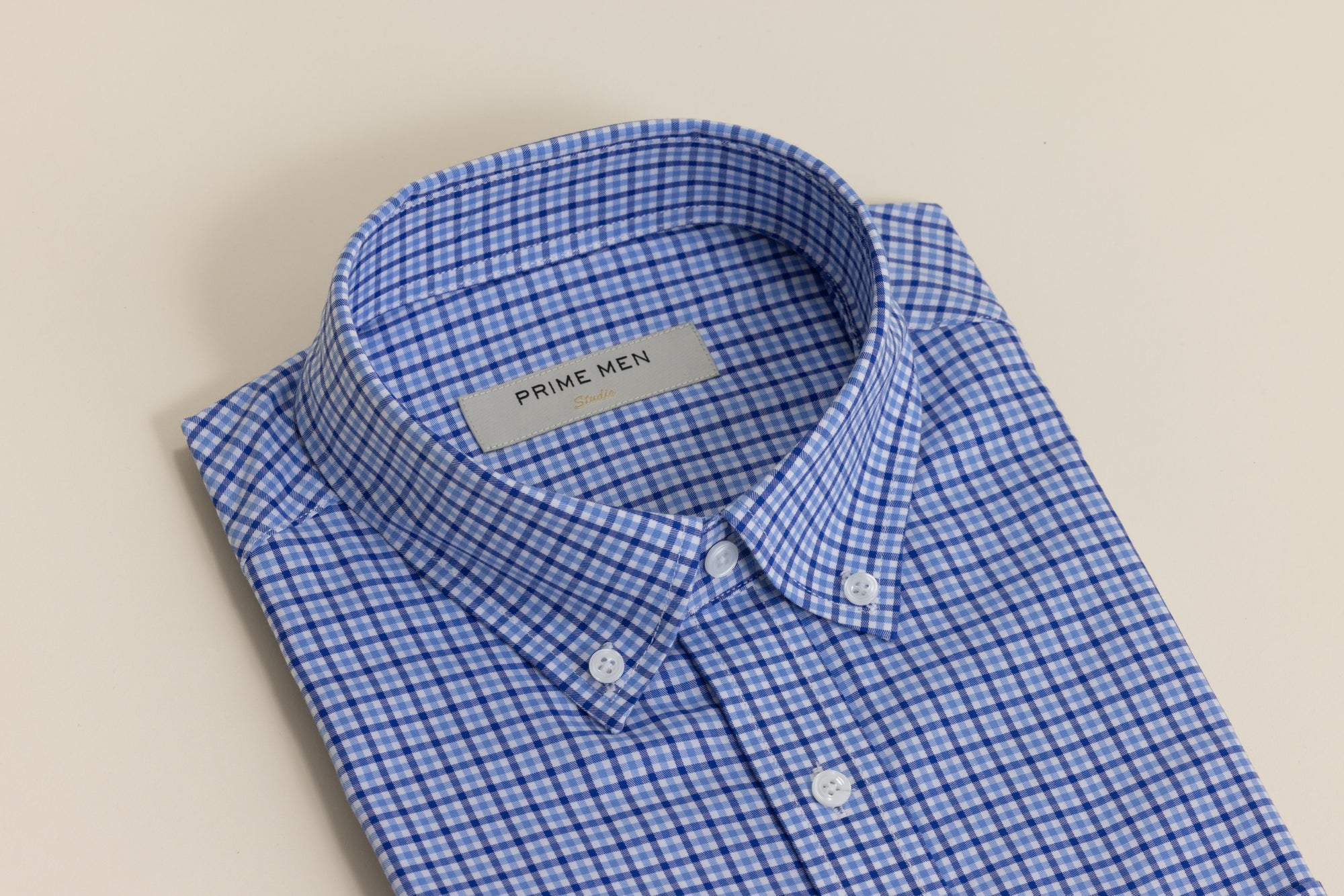 COTTON CHECK SHIRTS BLUE/WHITE CHECK