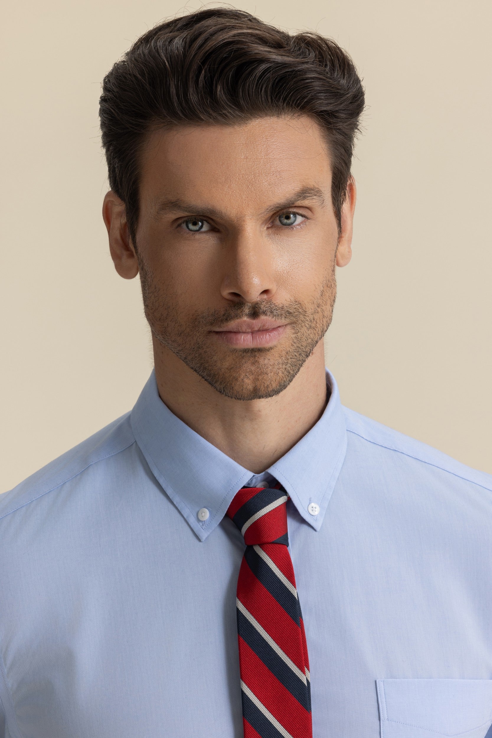 STRETCH POPLIN SHIRTS BLUE