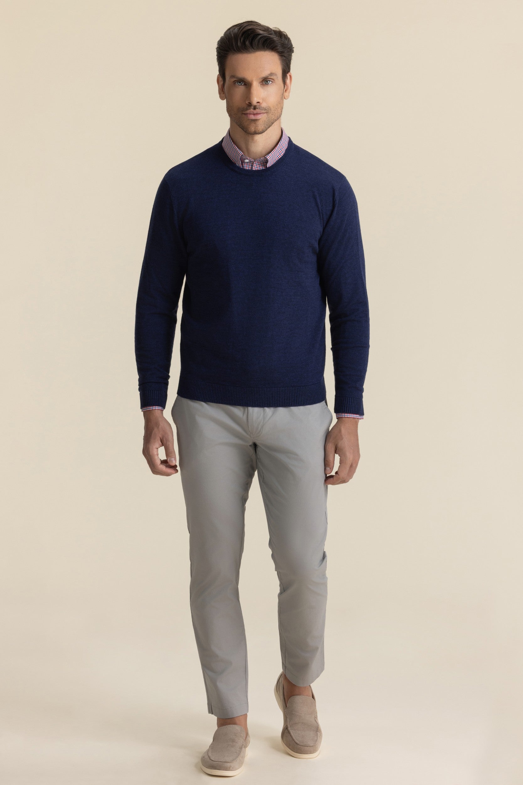 MERINO CREW KNIT NAVY