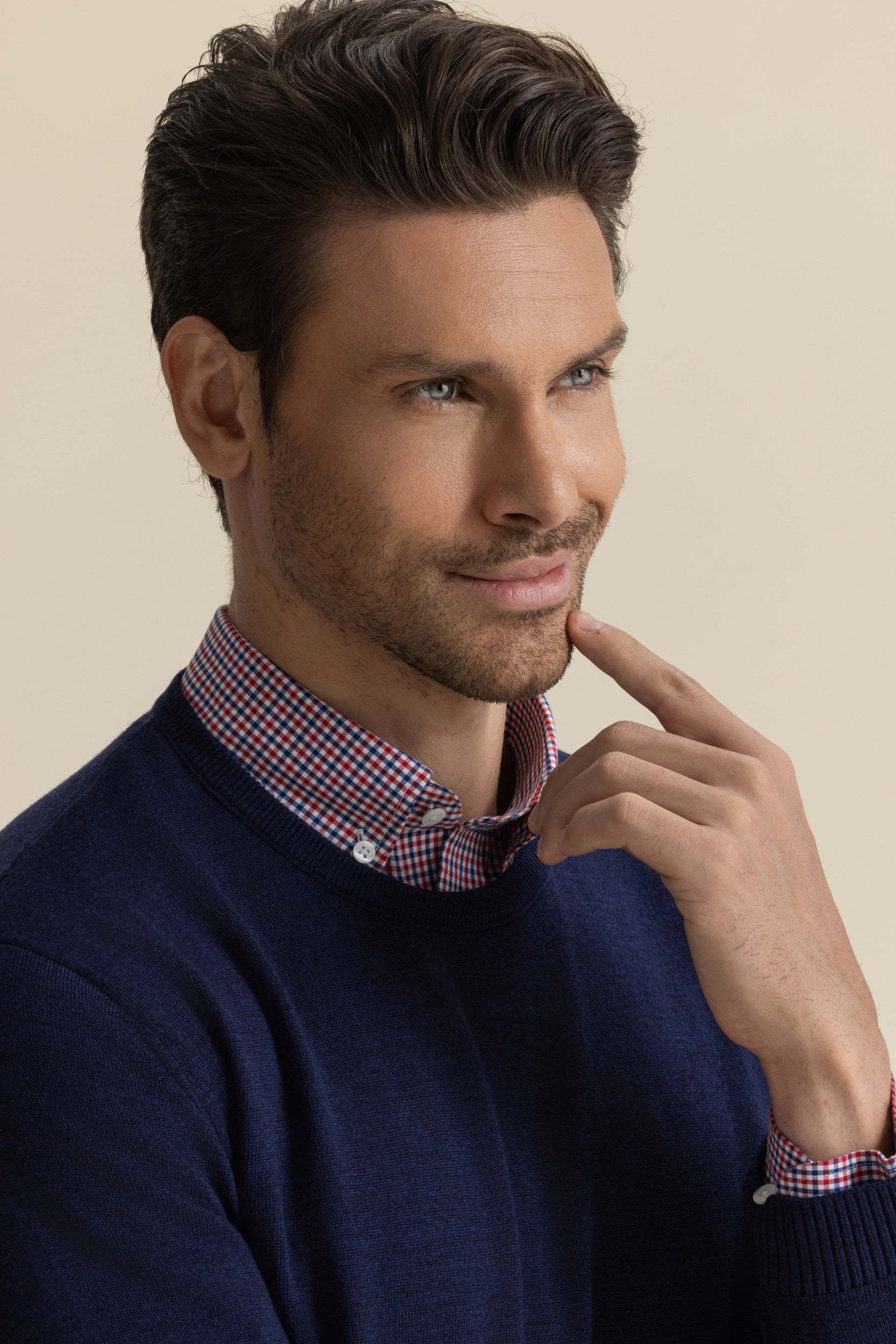 MERINO CREW KNIT NAVY