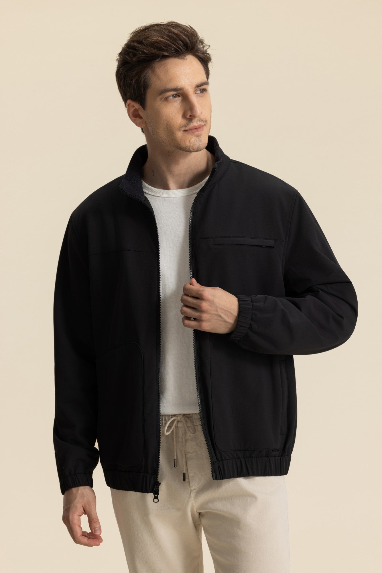 その他のブランド（other）/ジャケット WOVEN−BOMBER−JACKET 2_5 LAYER POLY DUAL LAYER BOMBER JACKET BLACK – PRIME MEN STUDIO-Style that fits