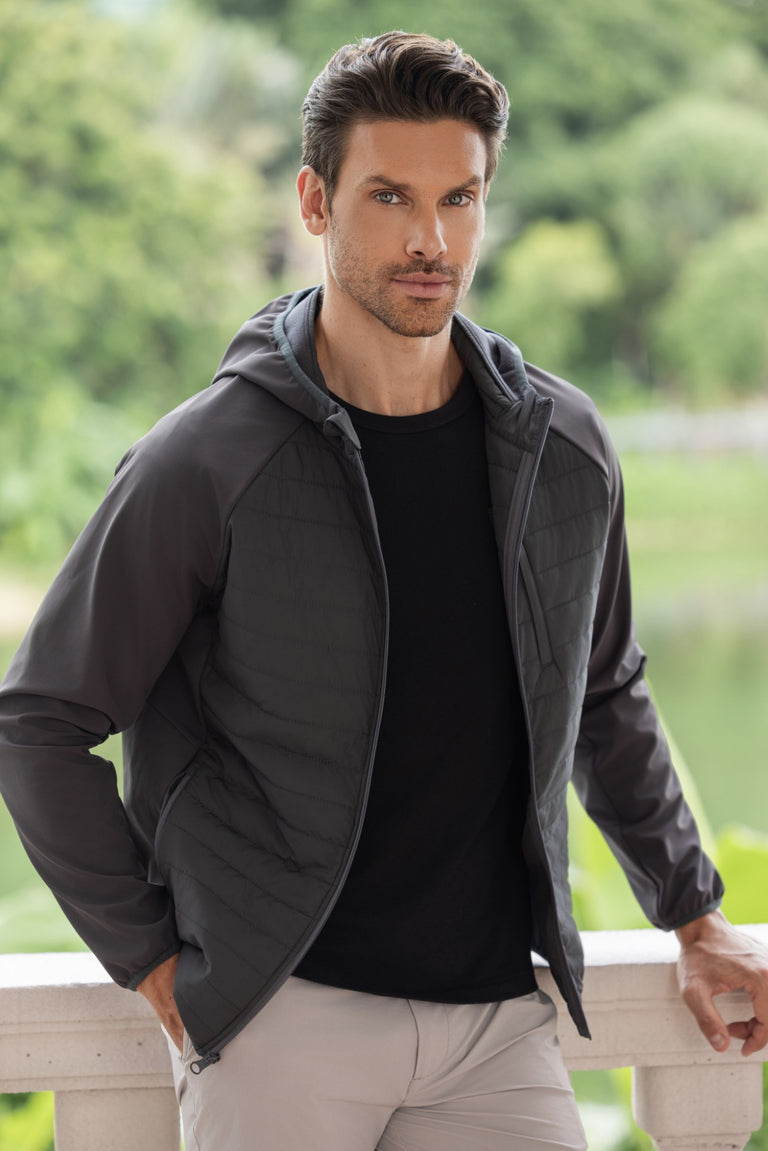 TECH SHELL WINDBREAKER DARK GREY – PRIME MEN STUDIO