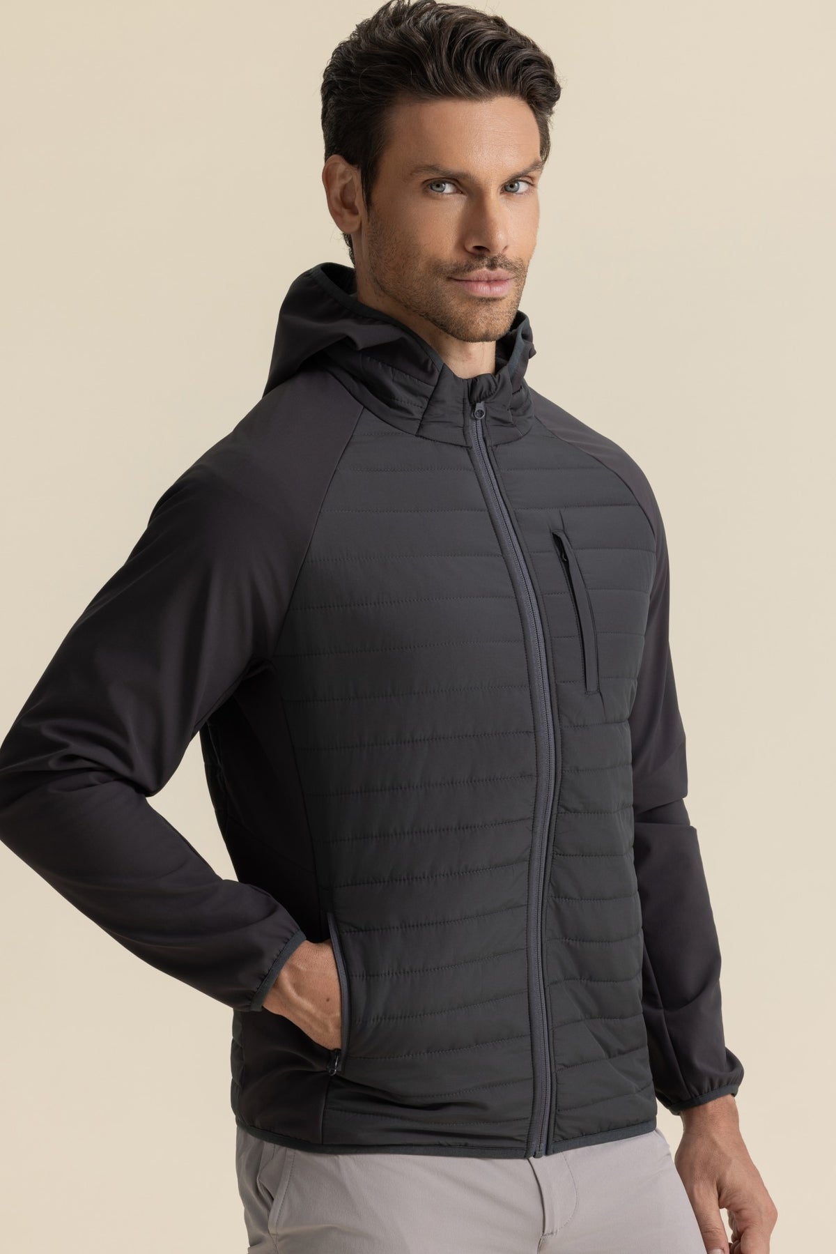 Shell Windbreakert TECH SHELL WINDBREAKER DARK GREY – PRIME MEN STUDIO