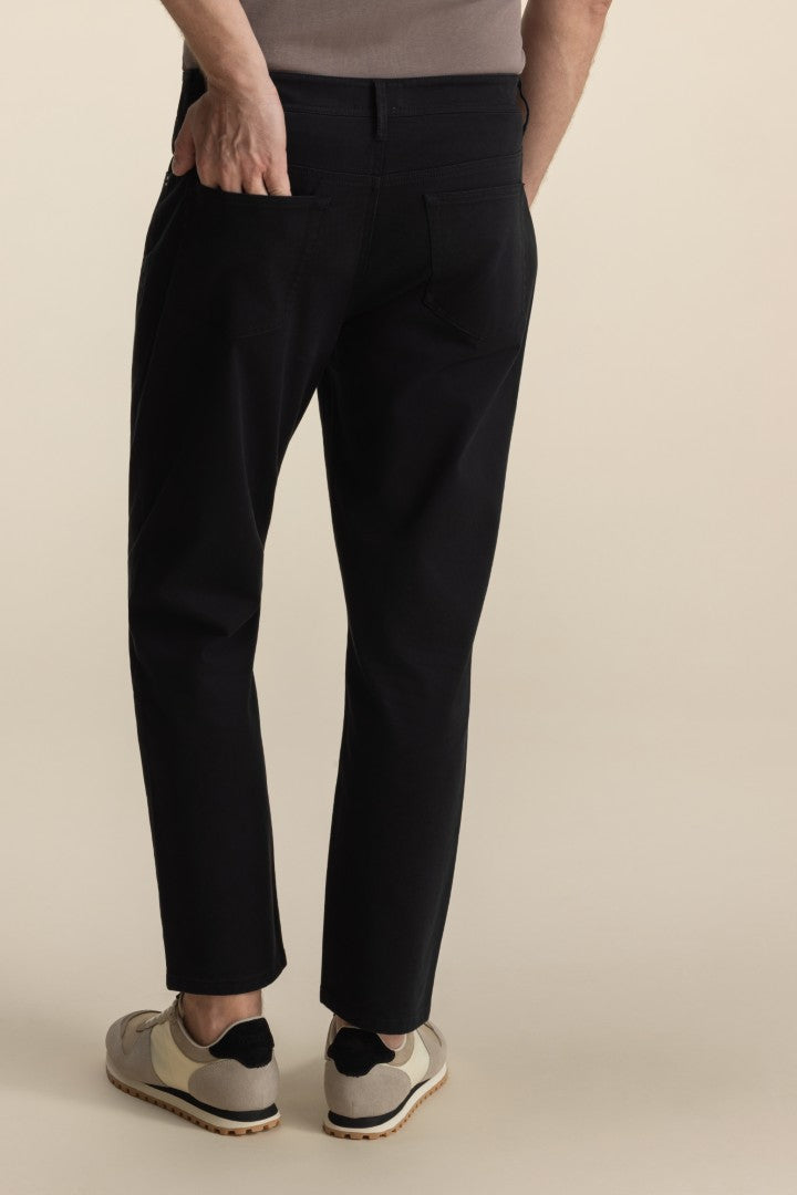 ITALIAN BRUSHED COTTON JEANS BLACK